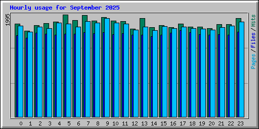 Hourly usage for September 2025