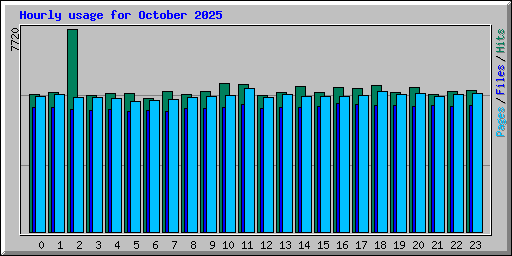 Hourly usage for October 2025