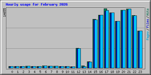 Hourly usage for February 2026